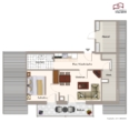 Grundriss - Schönes 2-Zimmer-Appartement inkl. Tiefgarage in ruhigem Appartementhaus in Kirchham