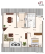 Grundriss Dachgeschoss - Gepflegte 2-Zimmer-Dachgeschosswohnung mit Süd-Loggia und Garage