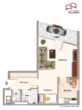 Grundriss - Schön geschnittenes 1-Zimmer Appartement mit separierter Küche und Tiefgaragenstellplatz