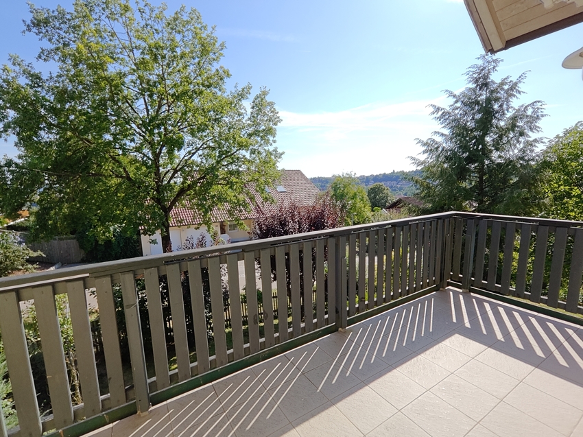 EG: Balkon zur Süd-und Westseite begehbar vom Wohn-/Esszimmer