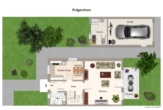 Grundriss EG - Reihenhaus mit Garage und großem Grundstück