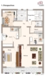 Grundriss - Kapitalanleger aufgepasst!!! vermietete 4-Zimmer-Eigentumswohnung auf 105 m² in Pocking