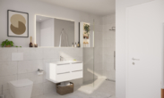Badezimmer - 3-Zi.-NEUBAU-Eigentumswohnung mit Garage, Kfz-Stellplatz und AUFZUG direkt im Kurort Bad Birnbach