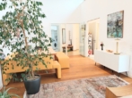 Blick vom Wohnbereich Richtung Essbereich - BARRIEREFREIHEIT – LICHT – RAUM – EXKLUSIVITÄT – Bungalow mit Garage im Kurort Bad Griesbach